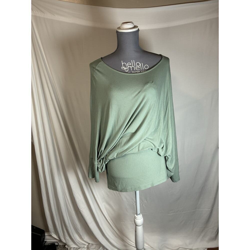 💰Miracle Berry Womens Medium Maxi Dress Gray Stretch Jersey Tapered leg Dolman - Picture 2 of 9